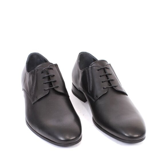 Giovanni Conti 2521 Black Leather Classic Lace-Up Dress Shoes - Picture 2 of 8